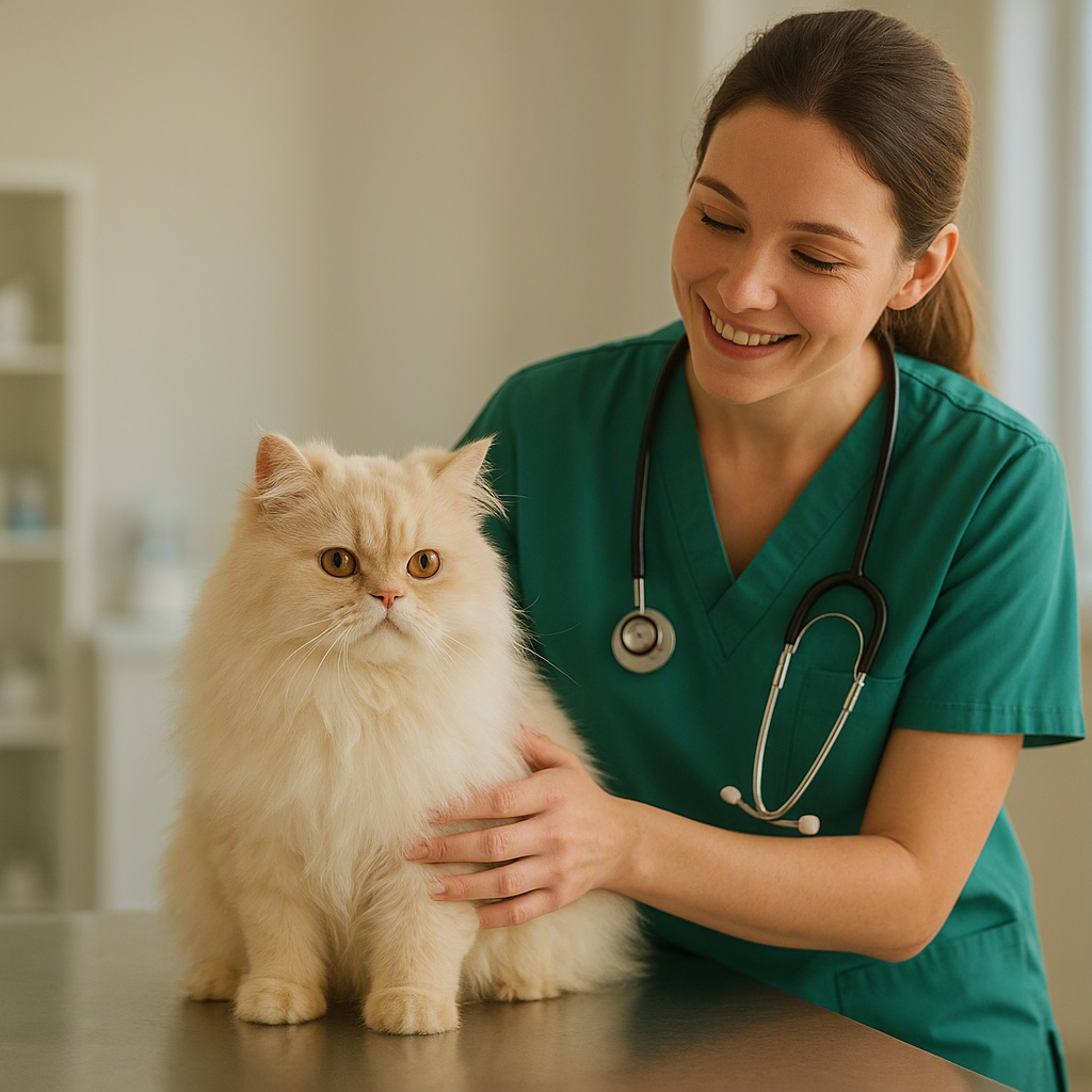 Cat veterinary check-up